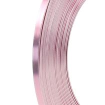 Aluminium flattråd rosa 5mm 10m