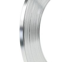 Flattråd i aluminium sølv 5mm x1mm 10m