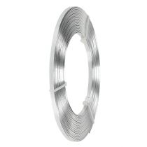 Flattråd i aluminium sølv 5mm x1mm 10m