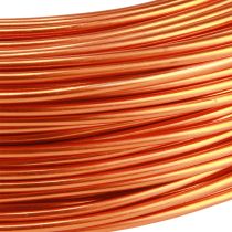 gjenstander Aluminiumstråd, oransje, Ø2 mm, 500 g, 60 m, til DIY-dekorasjoner