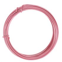 Aluminiumstråd rosa Ø2mm 12m