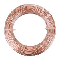 gjenstander Aluminiumstråd 2mm, 60m, 500g roségull - Fleksibel smykketråd for håndverk, dekorasjon og blomsterdekorasjon