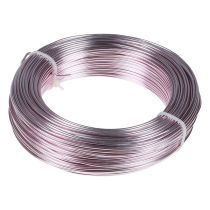 Aluminiumstråd Ø2mm rosa dekortråd rund 480g