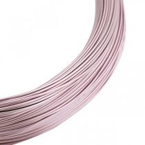 gjenstander Aluminiumstråd Ø1mm rosa dekorativ wire rund 120g