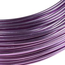 gjenstander Lilla aluminiumstråd, 2 mm, til smykker og dekorasjon, lavendelfarget hobbytråd, 500 g - 60 m