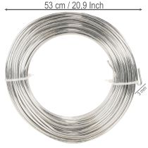 gjenstander Aluminiumstråd, sølv, 3 mm, hobbytråd for kreative prosjekter, 1 kg