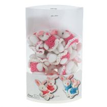 gjenstander Anheng Bunny 5,5cm Rosa 9 stk