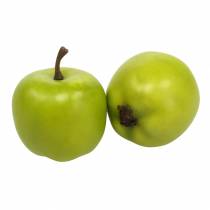 Dekorative mini-epler grønn-gul kunstig H4,3cm Ø3,6cm 24stk