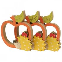 gjenstander Dekorativ høstfigur, eple med pinnsvin, tredekor 16,5×15cm 3stk