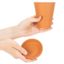gjenstander Aquasafe vannreservoar med insektsdrikketrau for hage, balkong, terrasse, 12 cm, 3 stk.