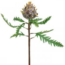 Dekorativ artisjokk lilla kunstig plante høstdekorasjon Ø7,5cm H42cm