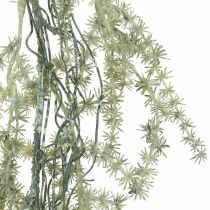 Kunstig asparges kranshvit, grå dekorasjonshenger 170cm