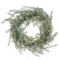 Kunstig aspargeskrans hvit, grå Dekorativ aspargeskrans Ø20cm