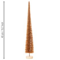 gjenstander Kunstig juletrepynt, slank, med trebase, 40 cm, 3 stk.