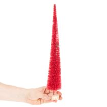 gjenstander Dekorativt smalt juletre, kunstig juletre på trebase, 40 cm, 3 stk.
