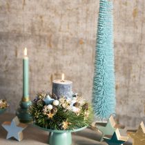 gjenstander Kunstig juletre, dekorativt tre, delikat design med trebase, 80 cm