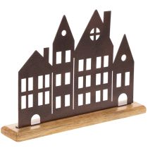 gjenstander Husrekkedekorasjon, metall med trebase, 30 cm