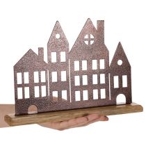 gjenstander Husrekkedekorasjon, metall med trebase, 30 cm