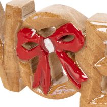 gjenstander Noel-skrift med sløyfe, juledekorasjon, 18 cm
