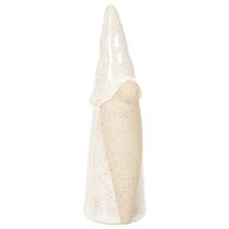 gjenstander Dekorativ gnomfigur, lys keramikk, skandinavisk stil, 18 cm, 3 deler