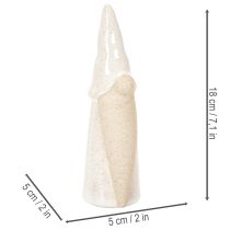 gjenstander Dekorativ gnomfigur, lys keramikk, skandinavisk stil, 18 cm, 3 deler