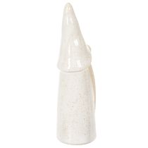 gjenstander Dekorativ gnomfigur, lys keramikk, skandinavisk stil, 18 cm, 3 deler