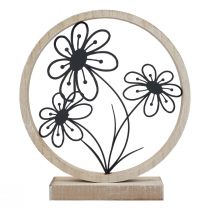 gjenstander Metall blomster borddekor tre metall vårdekor H19cm