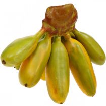 Kunstig bananknippe, dekorativ frukt, babybananer L7–9cm