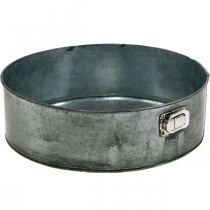 gjenstander Plantekar, dekorativ stekepanne, springform for planting, metalldekor Ø24cm H7,5cm