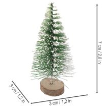 gjenstander Kunstige mini-juletrær som bordpynt til jul, snødekte, 6 cm, 12 stk.