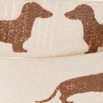 gjenstander Gavebånd med dachshundmotiv for DIY og håndverk, 15 mm x 18 m