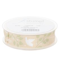 gjenstander Bånd til konfirmasjon, nattverd og dåp - Beige, 25 mm bredt, 20 m langt