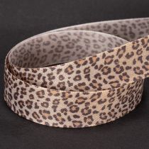 gjenstander Gavebånd med dyreprint leopard, 25 mm bredt, 18 m langt