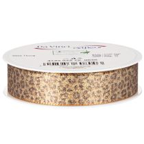 gjenstander Leopardmønster gavebånd for kreativ dekorasjon og blomsterdekorasjon, 25 mm x 20 m