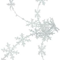 gjenstander Satengbånd Julebånd snøfnugg hvit 25mm 5m