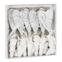 gjenstander Benkhenger med rør og hjerte, 18 cm, 6 stk.