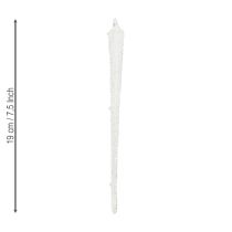 gjenstander Juletrepynt, istapper, glassdekorasjoner til oppheng, 19 cm, 3 stk.