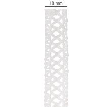 gjenstander Dekorativt blondebånd, bomull, for kreativ design, 18 mm, 10 m
