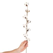 gjenstander Kunstig bomullsgren med 8 ekte blomster, 78 cm