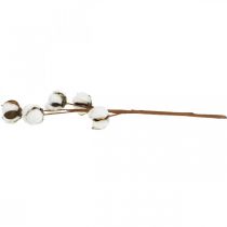 gjenstander Bomullsgrendekor Ekte bomullsdekorasjonsgren 5 hoder 50cm