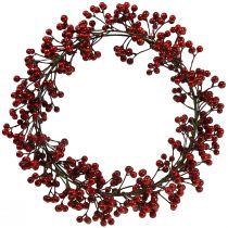gjenstander Bærkrans Røde Kunstplanter Rød Jul Ø35cm