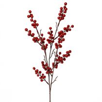 gjenstander Kunstig bærgren i rød, dekorativ gren 68cm