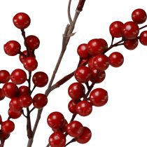 gjenstander Kunstig bærgren i rød, dekorativ gren 68cm