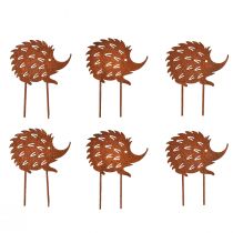 gjenstander Hagepinne rust metall patina 10x8,5cm 6 stk