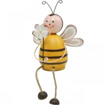 Bie sittende på kanten, vårpynt, dekorativt insekt H13cm