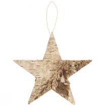 gjenstander Bjørkestjerner for hengende stjerner bjørkebark natur 15cm 6 stk