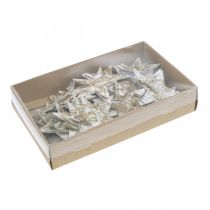 gjenstander Dekorativ stjerne bjørkebark bjørkestjerne natur, gylden 6,5cm 30 stk