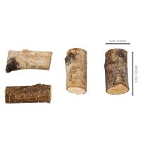 gjenstander Dekorative bjørkevedbiter med bark til hobbyarbeid, 3 cm, 300 g
