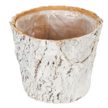 gjenstander Blomsterpotte med barkutseende, ideell for rustikk interiørdesign og plantedekorasjon, 12 cm, 4 deler