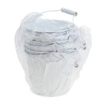 gjenstander Hvite blikkbøtter Ø14cm H12cm 6 stk